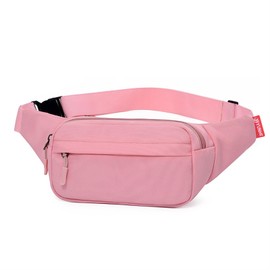 ZMD Fanny Pack for Men Women, Running Waist Packs with Adjustable Belt Crossbody Bag Hiking Waist Pack Phone Bag Fits All Phones Hip Bum Bag for Workout Outdoors Walking Traveling (Pink)
