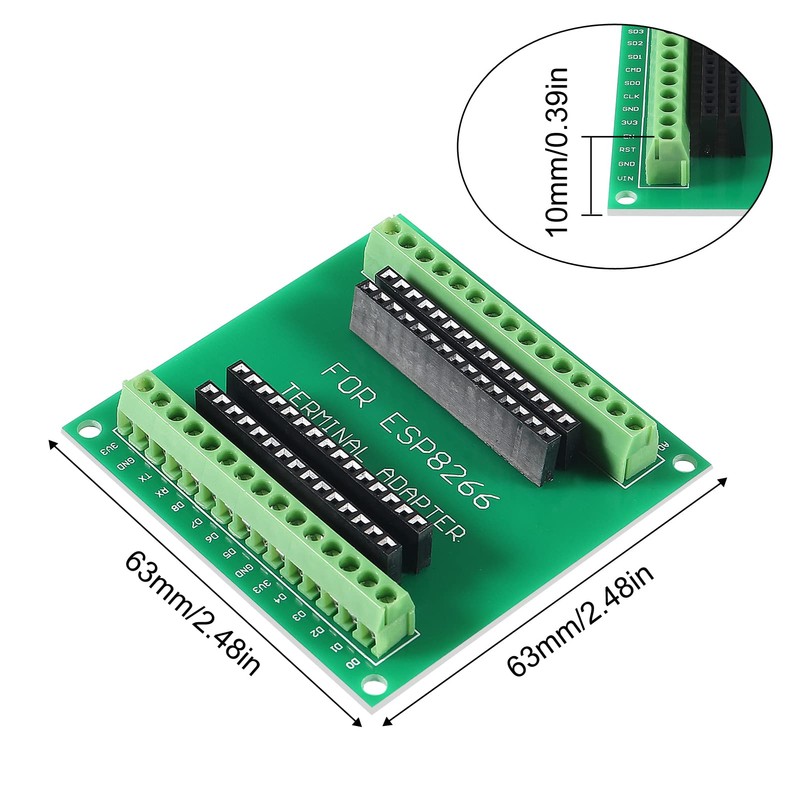 3Pcs ESP8266 Breakout Board GPIO 1 into 2 Terminal Screw