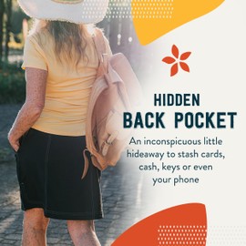 RipSkirt Hawaii Sport Skirt with Pockets - Athletic Skirt with Sporty Tie and Velcro Fly Closure - Perfect for Active Adventures and Daily Wear (Black, Medium)