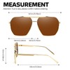 SODQW Tangle Free Aviator Sunglasses for Women Men Square Polarized
