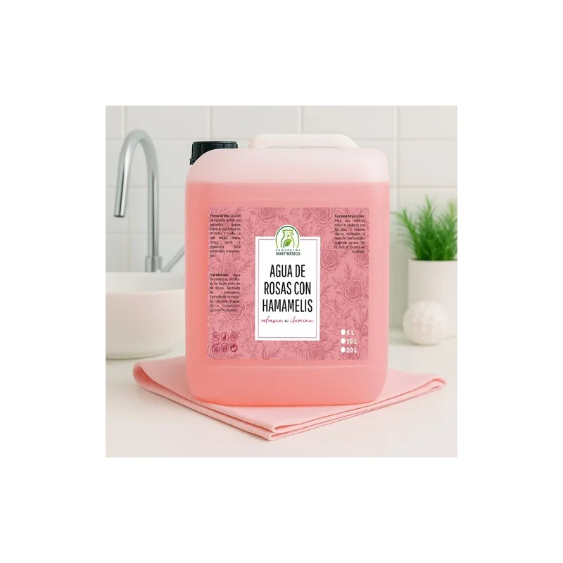 Agua De Rosas Hidratante Con Hamamelis 20 Litros