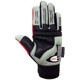 DHERA Cycling Full Finger Gloves - Breathable, Anti-Slip Grip, Padded for Comfort, Ideal for Road and Mountain Biking, Men Sports, Red, Size-M