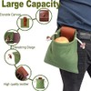 Foraging Bag Waxed Canvas Collapsible Outdoor Camping Foraging Pouch Mushroom