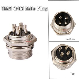 Aviation Connector Plugs, Lsgoodcare 10Pairs 16MM 4 Pin Din Female/Male Aviation Connector Plug with Aviation Caps, 5A GX16-4 Pin Metal Chassis Thread Panel Wire Connector Socket