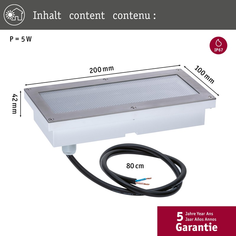 Paulmann Outdoor 230 V BodenEBL Brick IP68 with Bewe