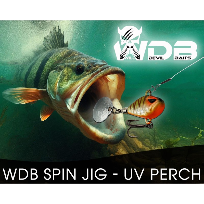 Wild Devil Baits Multi Tail Spin Jig Lead Head Spinner