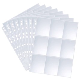 Trading Card Sleeves 1440 Pockets Card Sleeves Standard Size, Trading Folder, Neutral, Transparent Trading Card Films for a Variety of Ring Binders