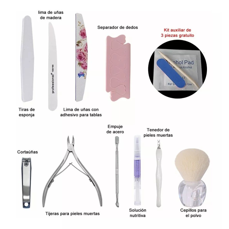 Maange Profesionales Limas Para Uñas Set Belleza Para Uñas 10