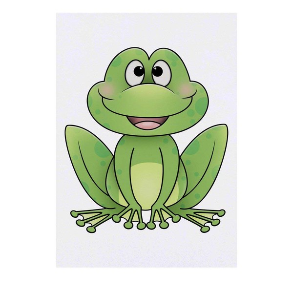 'Happy Frog' Temporary Tattoo - Water Resistant, Skin-Safe, Non-Toxic Transfer