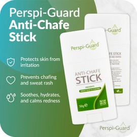 Perspi-Guard Anti Chafe Stick - Soothing Anti Chafe Balm with Aloe Vera for Sweat Rash - Anti Chafing Chub Rub Stick for Running, Cycling - 50 g - x2