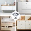 4 Pack Crystal Cabinet Knobs with Screws, 40mm Diamond Cut