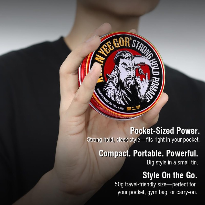 Strong Hold High Shine Hair Pomade 1.76oz for Men Styling