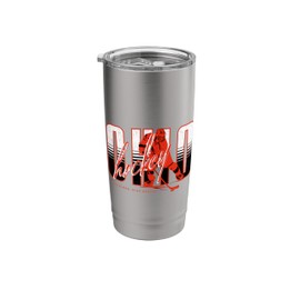 Give Blood Play Ohio Ice Hockey Player Gear Coach Team Gift Stainless Steel Insulated Tumbler