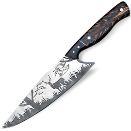 BLACK WOLF KNIVES Chef Knife - 8 Inch Home Essentials Sharp Kitchen knife HC Steel Japanese Knife Paring knife, Birthday Gifts for Women/Men, Gifts for Mom/Dad, Kitchen Gadgets with Premium Gift Box