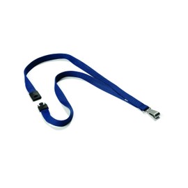 Durable Premium Textile Lanyard 15 mm Midnight Blue | Pack of 10 Necklaces | Includes Safety Release | Holds a Variety of Badges and Passes