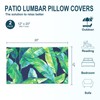 DYTXIII Pack of 2 Outdoor Waterproof Lumbar Pillow Covers ONLY,