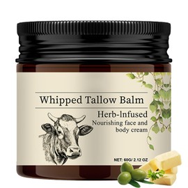 ARCHIDATE Beef Tallow for Skin, Whipped Tallow Cream Face and Body, Deep Hydration, Reduce Fine Lines, Repair Skin Barrier, Organic Natural Fast Absorption Grass Fed Beef Tallow for All Skin Types