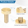 M METERXITY 5-Pack Knurled Thumb Screws, M6x16mm Solid Brass Flat
