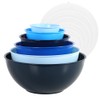 BoxedHome BPA Free Plastic Round Mixing Bowl with Lids, 12
