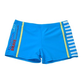 Aivtalk Traje de baño para niños y niños, calzoncillos tipo bóxer a rayas, Azul claro, 6-7 Años