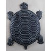 Set of 2 Iron Verdigris Garden Turtle Stepping Stone