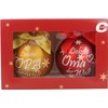 Pack of 2 Christmas Tree Baubles Liebster Grandpa Liebste Oma
