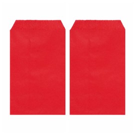 Strawberry Red Mini Flat Greaseproof Paper Bags Envelopes for Small Wedding Confetti Notes Coin Stamps Seeds Soap Samples Journals Crafting Projects, Pack of 100 by Quotidian (2 3/4'' x 4 1/2'')