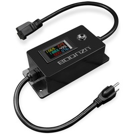 20A 125V AC Power Meter, NEMA 5-15P to NEMA 5-20R Outlet Monitor, Multifunction Energy Monitor Voltage Current Frequency Power Factor, LCD Display Digital Multimeter Tester