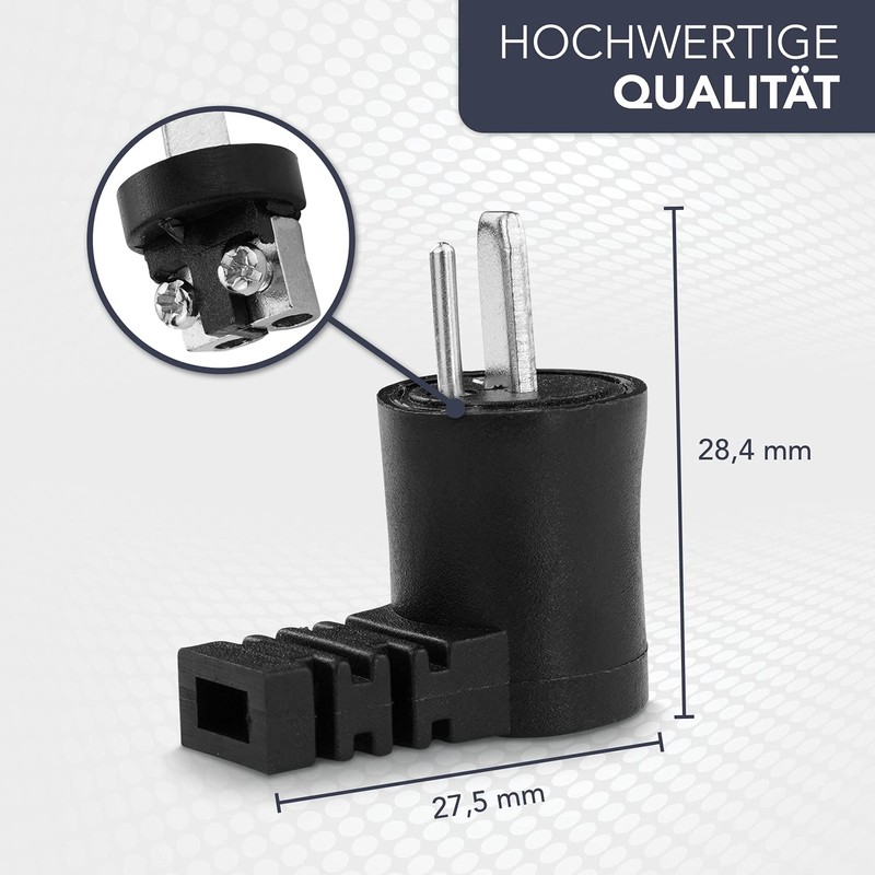 10 x DIN Speaker Plugs with Screw Connection Angled 90°