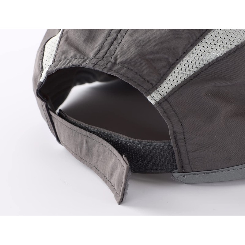 CONNECTILE Folding Mesh Sports Cap Reflective Stripe Breathable Runner Cap,