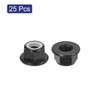 sourcing map 25Pcs M10 Aluminum Alloy Flange Nylon Insert Lock