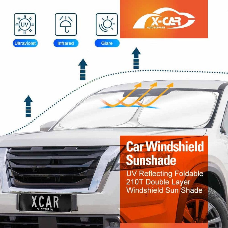X-CAR Windscreen Sun Shade for Nissan Pathfinder R53 2022-2025 Blocks