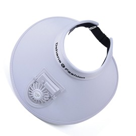 AIXXCUVQ Trendy Solar Fan Hat for Outdoor Activities and Sports Walking Solar Hat with Built in Fan Hat with Fan Built in Fan Cap, Light grey