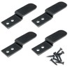 ITROLLE 4PCS Black Z Shaped Corner Bracket Iron Right Angle