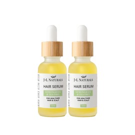 J&L Naturals | Hair Serum for Moisture, Damaged Hair, Growth | With Argan Oil & Coconut Oil | Cruelty Free, Paraben Free, Vegan | For All Hair (Hydrate (Dry Hair), 1 Oz (2 Pack))