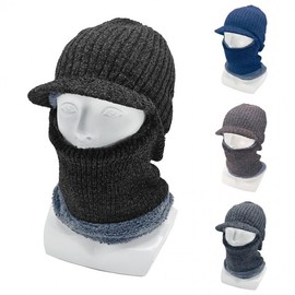 One-Piece Thermal Fleece-Lined Motorcycle Ski Winter Balaclava Face Mask LF3716 - Free Size (56-58Cm) Dark Brown 10ea