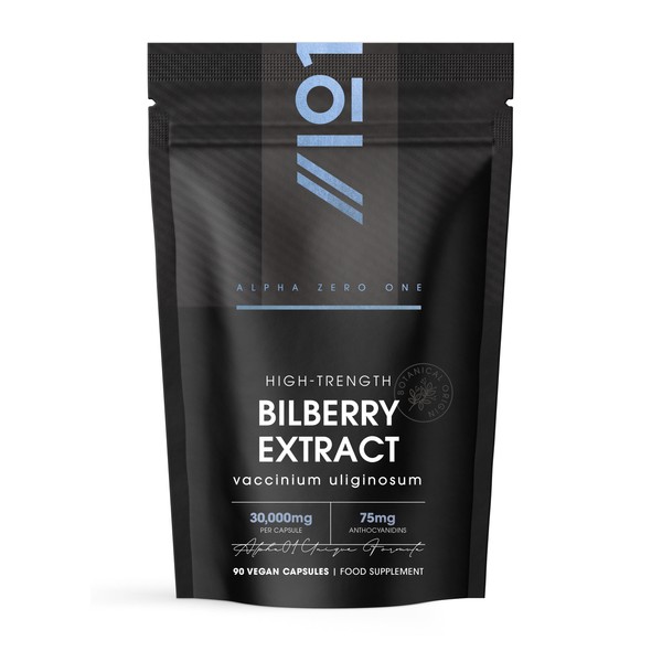 Bilberry Extract 7500mg - Potent 25% Anthocyanidins from 50:1 Vaccinium