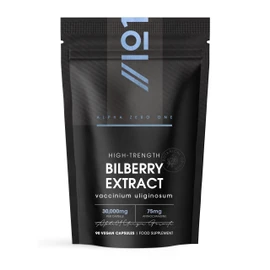 Bilberry Extract 7500mg - Potent 25% Anthocyanidins from 50:1 Vaccinium Uliginosum Extract - 90 Vegan Capsules (3 Months Supply) by Alpha01