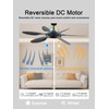 FUMLTP Ceiling Fans with Lights, 51 Inch Ceiling Fan with