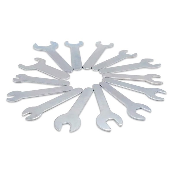 15-Piece Super Thin Spanner Set - Mini Open-End Thin Wrench
