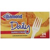 Diamond heavy Duty Plastic Forks, 24 Count