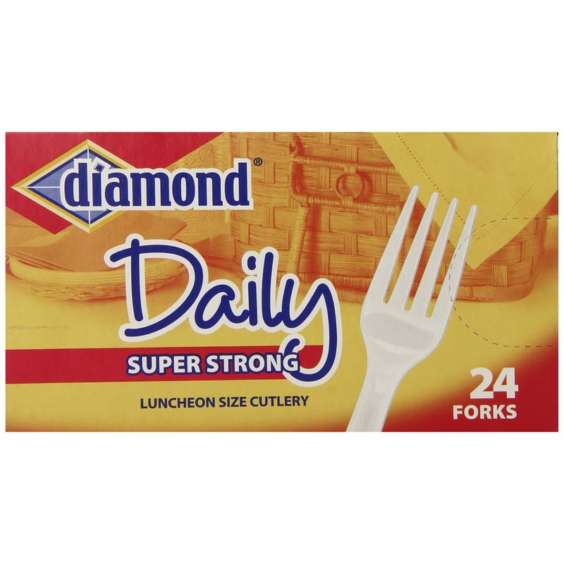 Diamond heavy Duty Plastic Forks, 24 Count