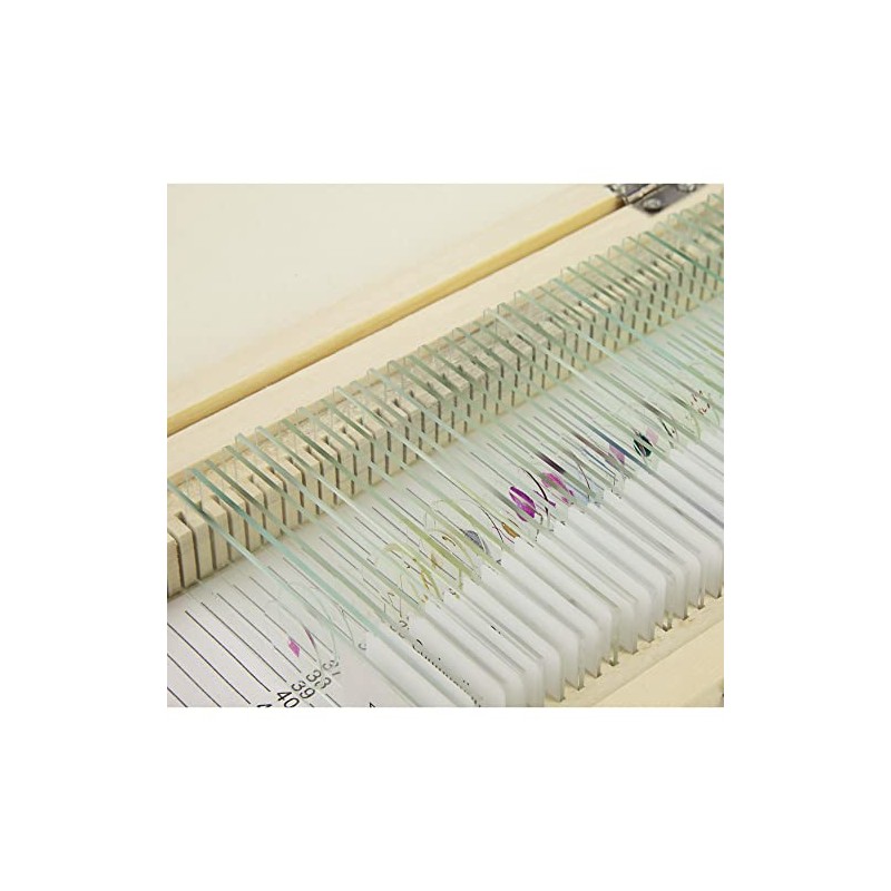 Omegon Prepared slide set, 40 slides in a wooden box
