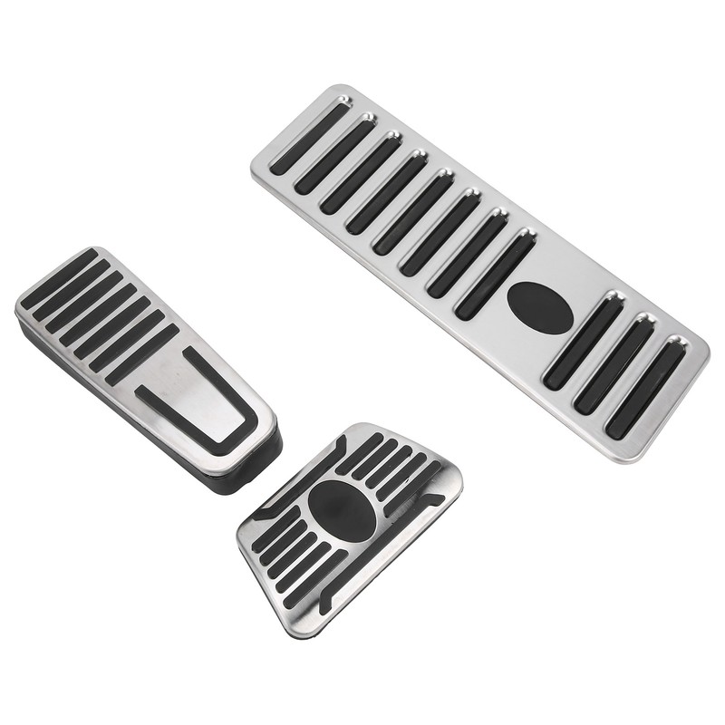 3pcs Accelerator Brake Pedals Foot Rest Plate Waterproof Fireproof Replacement