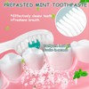 Mini cepillo de dientes desechable con pasta de dientes portátil
