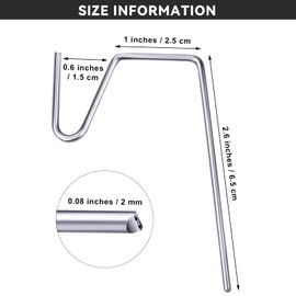 Fovths 60 Pieces Christmas Light Hanger Gutter Grid Hooks Metal Wire Hooks Ornament Hangers Metal Hangers for Christmas Outside Lights Gutters with Mesh Leaf Guard