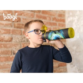 Baagl Children's Drinking Bottle, Leak-Proof Water Bottle, 700 ml, School and Sports Bottle for Boys, Versatile and Practical Bottle with Lockable Lid (Football Winner)
