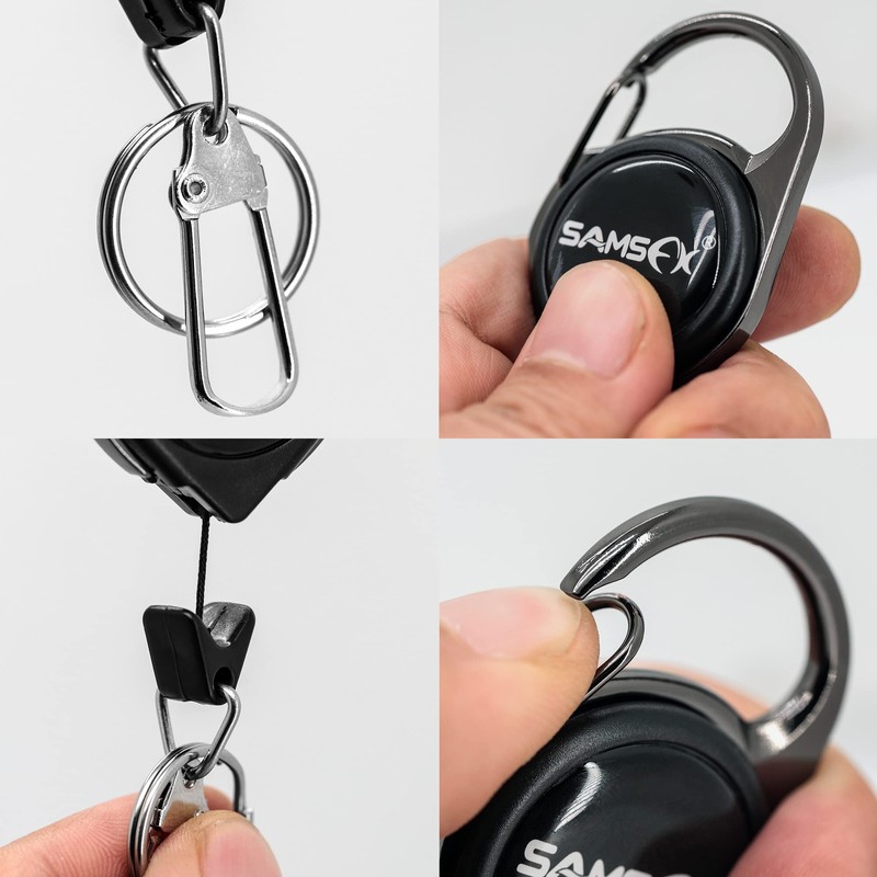 SAMSFX Fly Fishing Zinger Retractor for Gear Tools Holder 3PCS