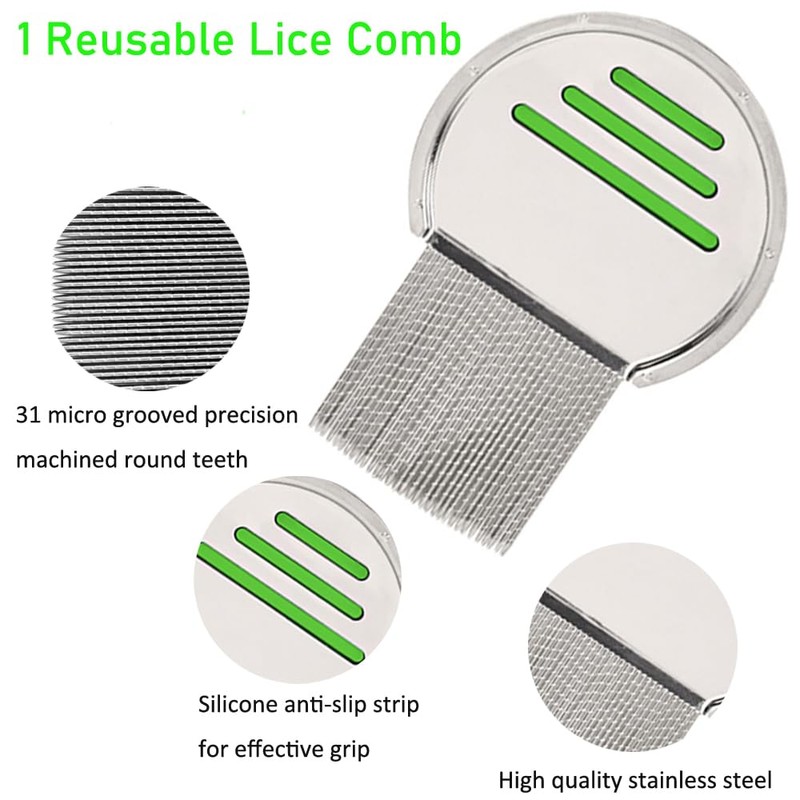 4 Pack Flea Lice Comb, Stainless Steel Dog Cat Grooming