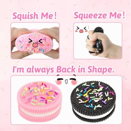 Dreamplay Taba Squishy Fidget Toys, 2 PCS Cookie Taba Squeeze Sensory Fidget Toys Gifts for Autism Person